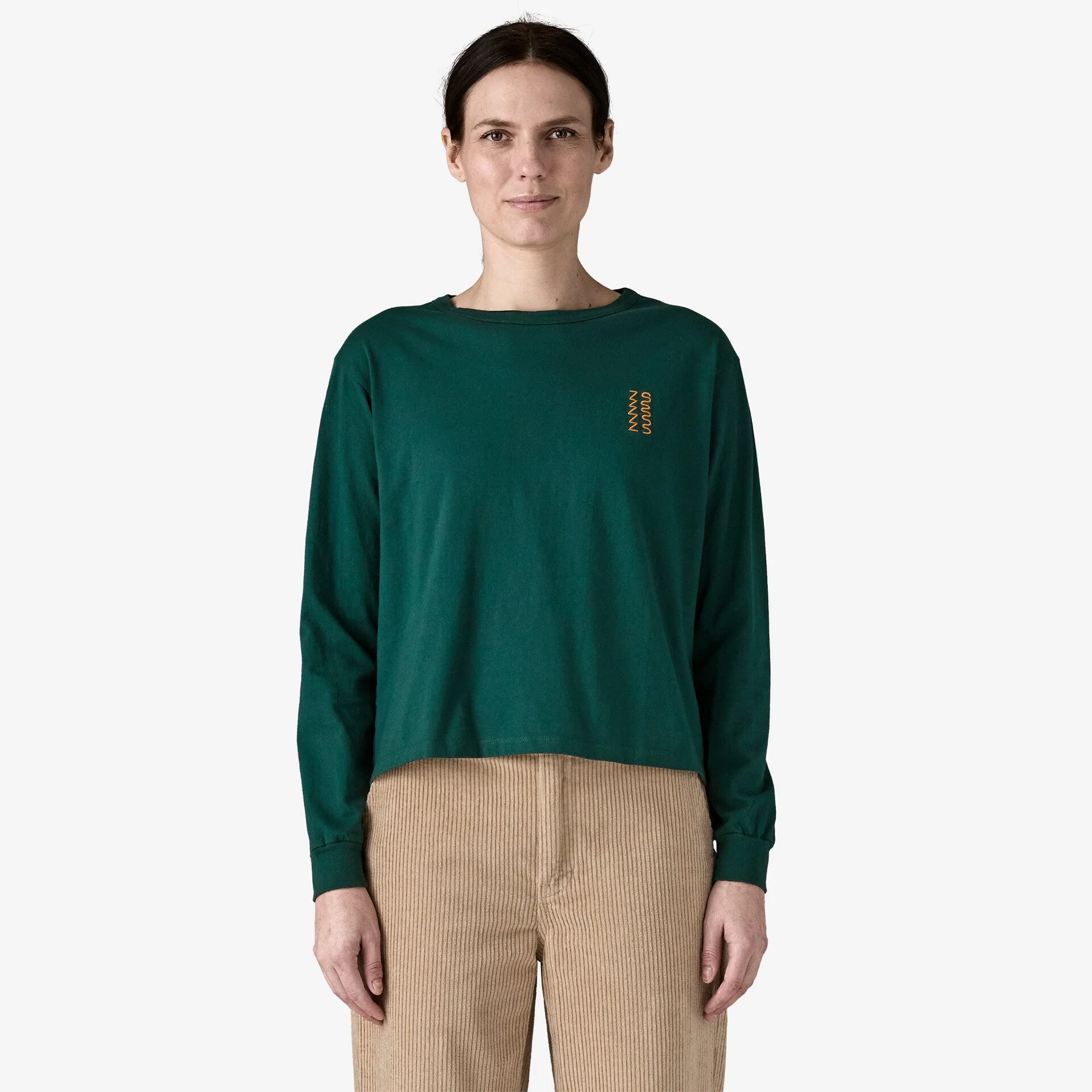 Women's Long-Sleeved Driftways Easy-Cut Organic T-Shirt - Image 2
