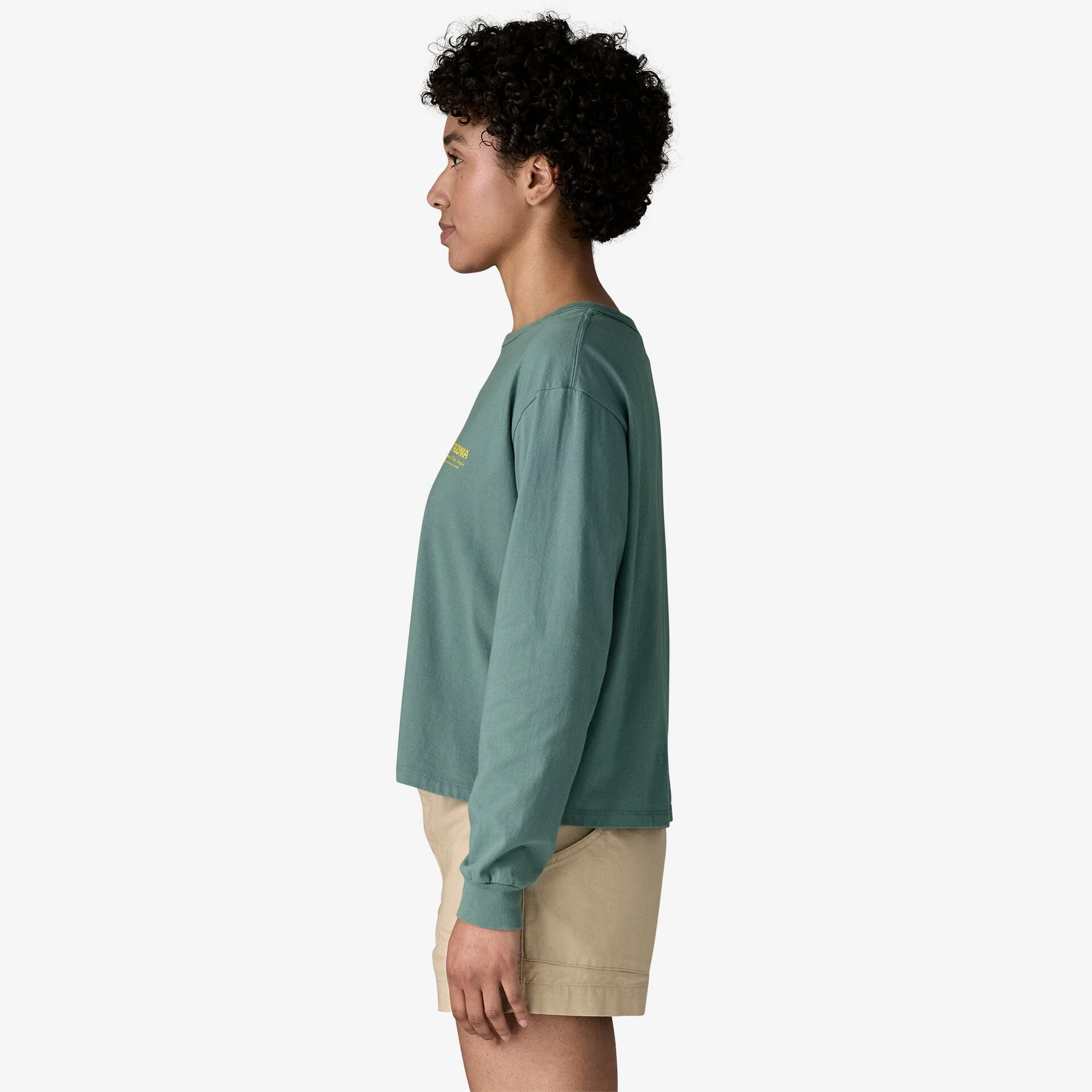 Women’s Long-Sleeved Water People Banner Easy-Cut T-Shirt - Image 5
